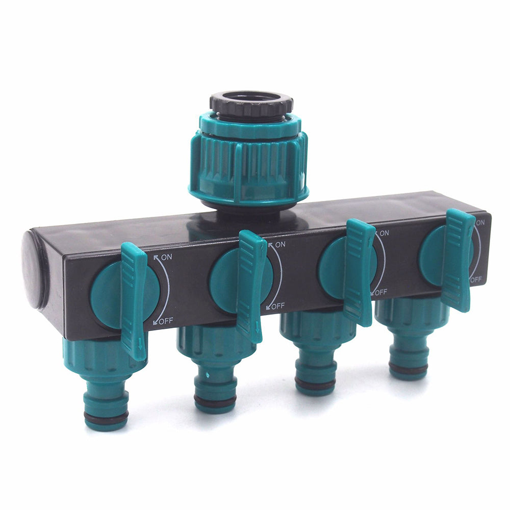 4 Way Hose Splitter 1-In-4-Out Hose Faucet Manifold Garden Hose Adapter Connector 4 Way Hose Splitter 1-In-4-Out Hose Faucet Manifold Garden Hose Adapter Connector